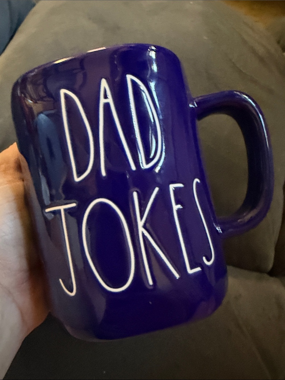 Rae Dunn “Dad Jokes” Blue Crramic Mug
